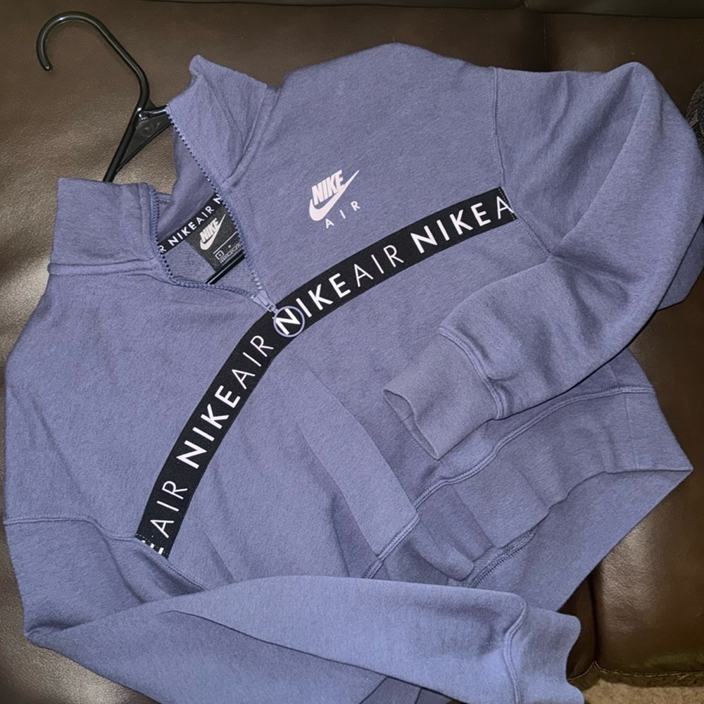 Nike cropped sweatshirt- Blue